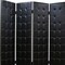 Homeroots 84" Black Faux Leather Folding Four Panel Screen Room Divider 274733 - alternate 5