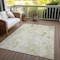 Homeroots 5' X 8' Khaki Beige And Tan Floral Washable Indoor Outdoor Area Rug 583113 - alternate 7