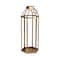 Homeroots 32" Gold Geometric Metal Floor Lantern Candle Holder 634823 - alternate 7