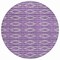 Homeroots 8' Purple Gray And Ivory Round Geometric Washable Indoor Outdoor Area Rug 599660 - alternate 7