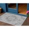 Homeroots 3' X 5' Silver Floral Medallion Washable Indoor Outdoor Area Rug 607938 - alternate 1