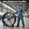 Edendirect 30 in. 2 fan speeds Drum Fan in Black with Adjustable Tilt and Rolling Casters ZRW5512P468549 - alternate 8