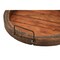 Homeroots 15in Gray And Natural Solid Wood Handmade Round Serving Tray With Handles 724233 - alternate 6