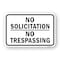 Signmission No Solicitation No Trespassing Sign, Heavy-Gauge Aluminum, 18" H, A-1824-24983 A-1824-24983 - alternate 1