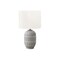 Monarch Specialties Lighting, 22"h, Table Lamp, Grey Ceramic, Ivory / Cream Shade, Contemporary, Modern I 9878 - alternate 1