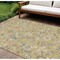 Homeroots 8' X 10' Wheat Blue And Ivory Floral Washable Indoor Outdoor Area Rug 597857 - alternate 1