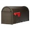 Architectural Mailboxes Franklin post mount mailbox, Bronze w/Brass Finish FM11BZAM - alternate 1