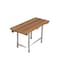 Homeroots 18" X 30" Brown Teak Rectangular Shower Bench 549353 - alternate 4
