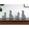 Homeroots Set of Four Gray Polyresin Cat And Dog Figurines, 4PK 634139 - alternate 3