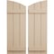 Ekena Millwork Sandblasted 3 Board Joined Board-n-Batten w/Elliptical Top Faux Wood Shutters, 16 1/2W x 28H, PR SHUBJL16X28SDPR - alternate 1
