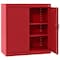 Sandusky Lee Storage Cabinet, 36 in H, 36 in W, 18 in D, Swing, Keyed, Red, 2 Shelves CA21361836-01 - alternate 1