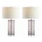Jonathan Y Cole 27.5" Modern Fused Glass Cylinder LED Table Lamp, Smoky Gray, 2PK JYL4016C-SET2 - alternate 1