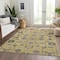 Homeroots 9' X 12' Yellow Gray And Charcoal Oriental Washable Indoor Outdoor Area Rug 582084 - alternate 6