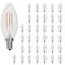 Bulbrite LED Filament 5W Dimmable B11 Light Bulb, Clear Glass, Candelabra E12 Base, 2700K, 500lu, 36PK 861761 - alternate 1