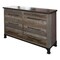 Homeroots 61" Brown Solid Wood Six Drawer Double Dresser 524543 - alternate 1