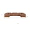Homeroots Chestnut Italian Leather Power Reclining U Shaped Eight Piece Corner Sectional With Console 632570 - alternate 8