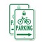 Signmission Parking With Lock Cycle & Right Arrow Symbol, 18'' X 24'' 2 Signs, Heavy Gauge Aluminum, 2PK A-1824-2PACK-23473 - alternate 1