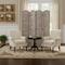Homeroots 84" Tan Fabric Folding Four Panel Screen Room Divider 274684 - alternate 5