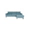 Homeroots Blue Polyester Blend L Shaped Two Piece Sofa and Chaise Sectional 530510 - alternate 1