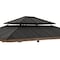 Sunjoy Archwood 13 ft. x 15 ft. Cedar Framed Gazebo with Brown Steel 2-tier Hip Roof Hard Top A102007772 - alternate 5