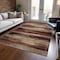 Homeroots 8' X 10' Brown Beige And Burgundy Abstract Washable Indoor Outdoor Area Rug 612530 - alternate 7