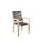 Homeroots Set of Two 23" Charcoal and Natural Wood Solid Wood Outdoor Arm Chair, 2PK 490233 - alternate 2