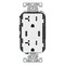 Leviton Duplex Outlet, USB C, White 20A, 125V T5837-W - alternate 1