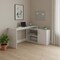 Homeroots 60" White Wood L Shape Writing Desk 535158 - alternate 4