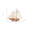 Homeroots 28" Wood Brown America 1851 Yacht Hand Painted Sculpture 402244 - alternate 3