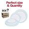 Smarty Had A Party White Turquoise Blue & Silver Mosaic Plastic Dinnerware Set, 120 Dinner Plates, 120 Salad Plates, 240PK 890TBSVP-CASE - alternate 10