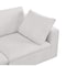 Homeroots 86in Pearl and Brown Italian Leather Loveseat 720475 - alternate 9