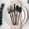 Smarty Had A Party Solid Black Moderno Disposable Plastic Dessert Forks, 240PK 9340BK-SF-CASE - alternate 1