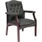 Boss Ivy League Guest Chair, Black Back, 24-1/2 in W 27" L 35-1/2" H, Fixed, Vinyl Seat B959-BK - alternate 1