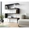 Homeroots 67" Black And Silver Metal and Wood Three Tier Etagere Bookcase 555008 - alternate 6