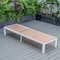 Leisuremod Marlin Patio Chaise Lounge Chair with White Aluminum Frame, Light Brown MLW-77LBR - alternate 10