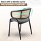 Leisuremod Ervilla Dining Arm Chair with Wicker Back and Leather Seat in Gray EC20GR-L - alternate 8