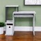 Homeroots 37" Antiqued White Computer Desk 491433 - alternate 6