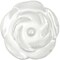 Homeroots Set of Six White Ceramic Flower Shape Drawer Pull Knobs, 6PK 635788 - alternate 6