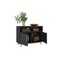 Homeroots Modern Black And Natural Two Door Console Cabinet 389027 - alternate 6