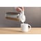 Service Ideas ErgoServ 1-Liter Stainless Vacuum Insulated Creamer, Push Button Lid in Brushed Stainless and White 10-00744-WH0 - alternate 5