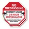 Signmission No Trespassing Property Under 24 Ho, 10 inch X 10 inch, Vinyl Decal, 2PK OC-D-2PACK-10-98 - alternate 1