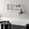 Kingston Brass Wall Mount Pot Filler Faucet with Knurled Handle, Brushed Nickel KS4108RKX - alternate 6