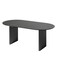 Homeroots 67" Black Solid Wood Double Pedestal Base Oval Dining Table 712159 - alternate 1