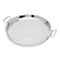 Homeroots 12in Silver Round Stainless Steel Serving Tray With Handles 517542 - alternate 1