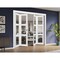 Sartodoors Sliding Closet Double Bi-fold Doors, Lucia 2555 White Silk with Clear Glass, Sturdy Tracks Molding LUCIA2555DBF-WS-96 x 96 (4* 24x96) - alternate 4