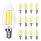 Luxrite 8W LED Candelabra Bulb, 75W Equivalent, E12 Base, 1000 Lumens, 5000K Bright White, 12PK LR21714 - alternate 1