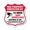 Signmission Video Surveillance Shield Sign This Prop, 12 Inch X 12 Inch, Plastic Sign SHI-P-12-470 - alternate 1