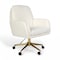 Martha Stewart Clara Upholstered Office Chair in Off White/Polished Brass CH-240231-1-CR-GLD-MS - alternate 1