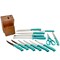 Oster Evansville 14 Piece Stainless Steel Blade Cutlery Set with Turquoise Plastic Handles 81010.14 - alternate 9