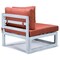 Leisuremod Chelsea 7-Piece Patio Sectional And Coffee Table Set Weathered Grey Aluminum With Orange Cushions CSTWGR-7OR - alternate 9